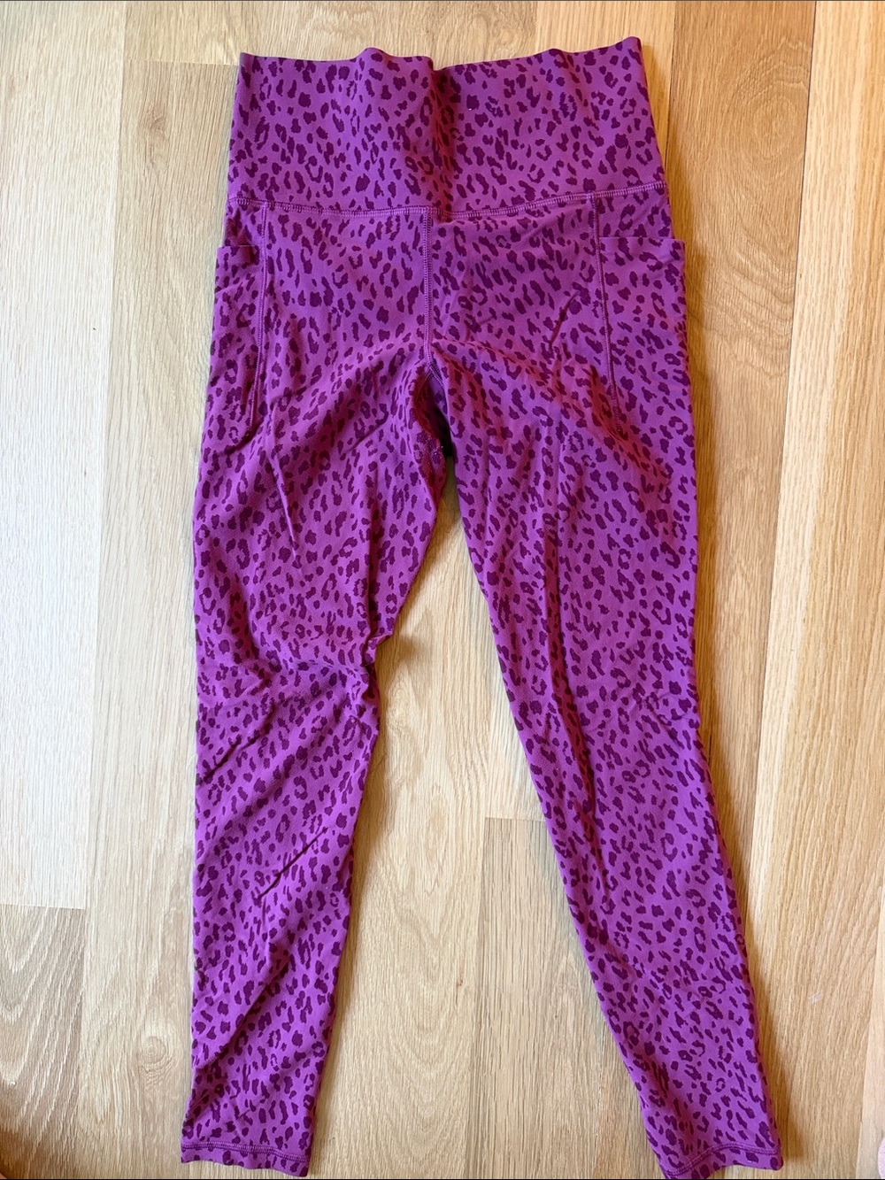 Athleta Magenta Leopard Print High-Rise Leggings